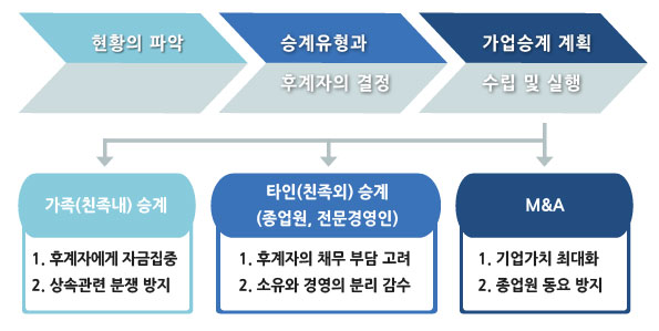 가업승계 절차 그래프